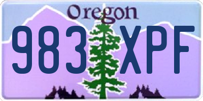 OR license plate 983XPF