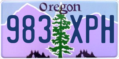 OR license plate 983XPH