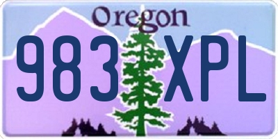OR license plate 983XPL
