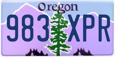 OR license plate 983XPR