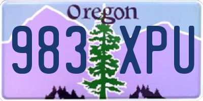 OR license plate 983XPU