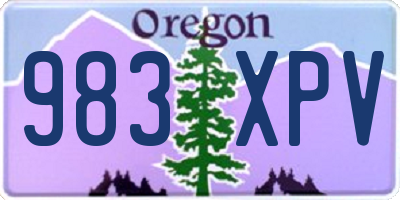 OR license plate 983XPV