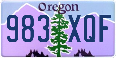 OR license plate 983XQF