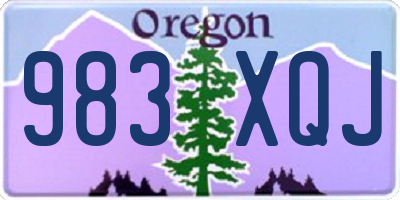 OR license plate 983XQJ