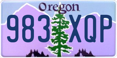 OR license plate 983XQP
