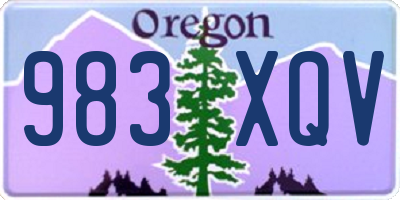 OR license plate 983XQV