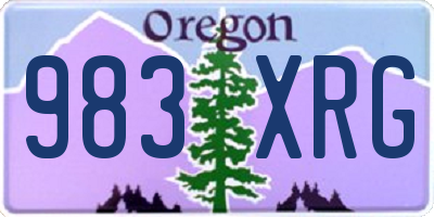 OR license plate 983XRG