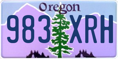 OR license plate 983XRH