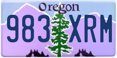 OR license plate 983XRM
