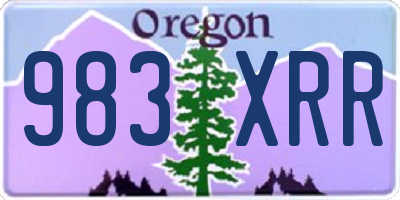 OR license plate 983XRR