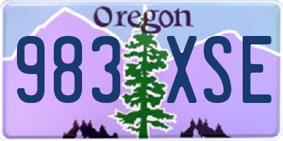 OR license plate 983XSE