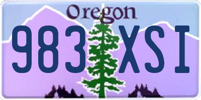 OR license plate 983XSI