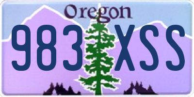 OR license plate 983XSS