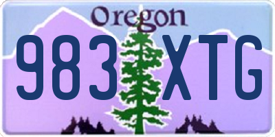 OR license plate 983XTG