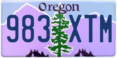 OR license plate 983XTM