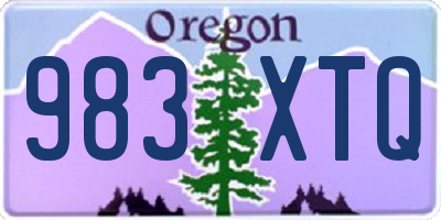 OR license plate 983XTQ