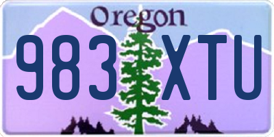OR license plate 983XTU