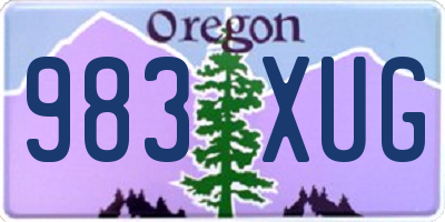 OR license plate 983XUG