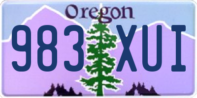 OR license plate 983XUI