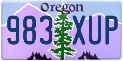 OR license plate 983XUP