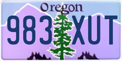 OR license plate 983XUT