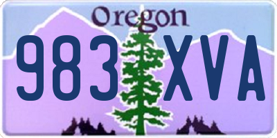 OR license plate 983XVA