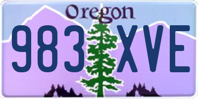 OR license plate 983XVE