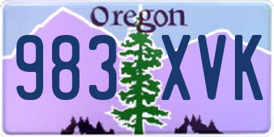 OR license plate 983XVK