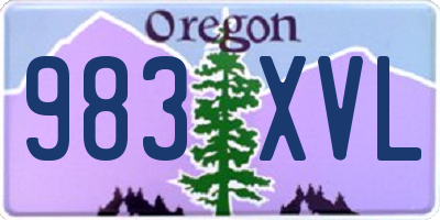OR license plate 983XVL