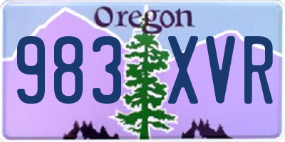 OR license plate 983XVR
