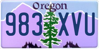OR license plate 983XVU
