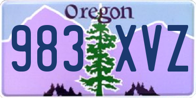 OR license plate 983XVZ