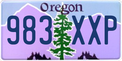 OR license plate 983XXP