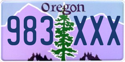 OR license plate 983XXX