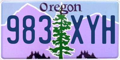 OR license plate 983XYH