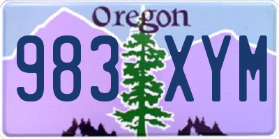 OR license plate 983XYM