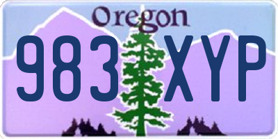 OR license plate 983XYP