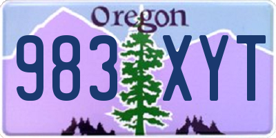 OR license plate 983XYT