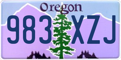 OR license plate 983XZJ