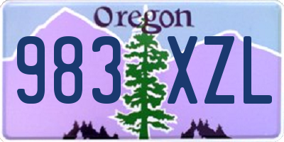 OR license plate 983XZL
