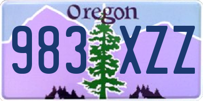 OR license plate 983XZZ