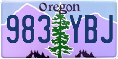 OR license plate 983YBJ