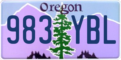 OR license plate 983YBL