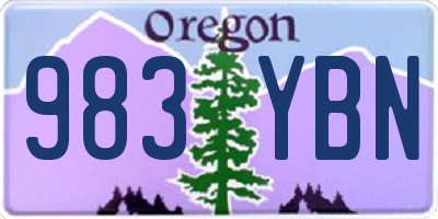 OR license plate 983YBN