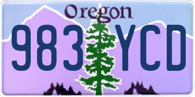 OR license plate 983YCD