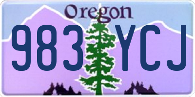 OR license plate 983YCJ