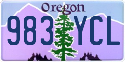 OR license plate 983YCL