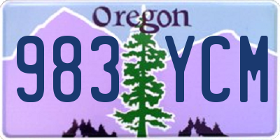 OR license plate 983YCM
