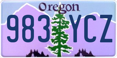 OR license plate 983YCZ