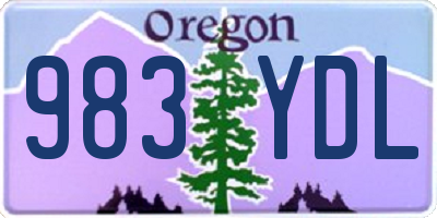 OR license plate 983YDL